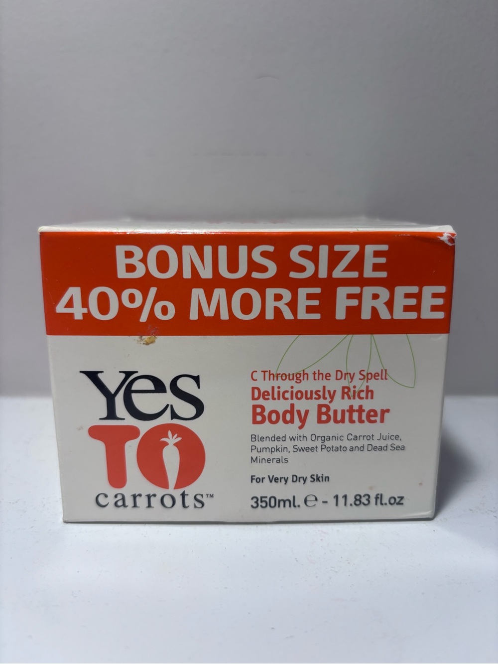 Yes to Carrots Deliciously Rich Body Butter Jumbo Size 11.83 Fl Oz New